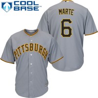 Pittsburgh Pirates #6 Starling Marte Grey Cool Base Stitched Youth MLB Jersey