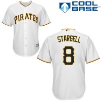 Pittsburgh Pirates #8 Willie Stargell White Cool Base Stitched Youth MLB Jersey