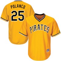 Pittsburgh Pirates #25 Gregory Polanco Gold Cool Base Stitched Youth MLB Jersey