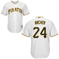 Pittsburgh Pirates #24 Chris Archer White Cool Base Stitched Youth MLB Jersey