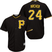 Pittsburgh Pirates #24 Chris Archer Black Cool Base Stitched Youth MLB Jersey