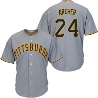 Pittsburgh Pirates #24 Chris Archer Grey Cool Base Stitched Youth MLB Jersey