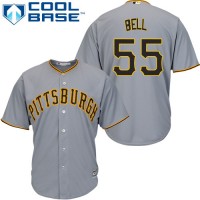 Pittsburgh Pirates #55 Josh Bell Grey Cool Base Stitched Youth MLB Jersey