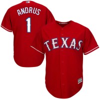 Texas Rangers #1 Elvis Andrus Red Cool Base Stitched Youth MLB Jersey