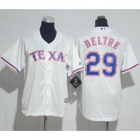 Texas Rangers #29 Adrian Beltre White Cool Base Stitched Youth MLB Jersey