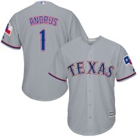 Texas Rangers #1 Elvis Andrus Grey Cool Base Stitched Youth MLB Jersey
