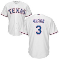 Texas Rangers #3 Russell Wilson White Cool Base Stitched Youth MLB Jersey
