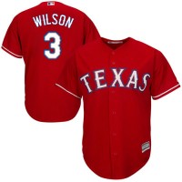Texas Rangers #3 Russell Wilson Red Cool Base Stitched Youth MLB Jersey