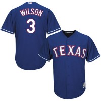 Texas Rangers #3 Russell Wilson Blue Cool Base Stitched Youth MLB Jersey