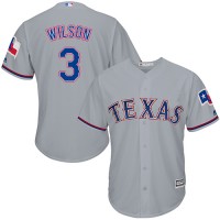 Texas Rangers #3 Russell Wilson Grey Cool Base Stitched Youth MLB Jersey