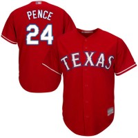 Texas Rangers #24 Hunter Pence Red Cool Base Stitched Youth MLB Jersey