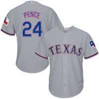 Texas Rangers #24 Hunter Pence Grey Cool Base Stitched Youth MLB Jersey