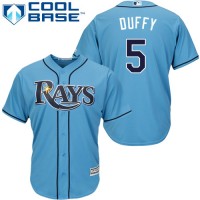 Tampa Bay Rays #5 Matt Duffy Light Blue Cool Base Stitched Youth MLB Jersey