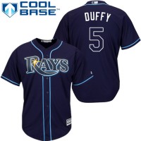Tampa Bay Rays #5 Matt Duffy Dark Blue Cool Base Stitched Youth MLB Jersey