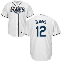 Tampa Bay Rays #12 Wade Boggs White Cool Base Stitched Youth MLB Jersey