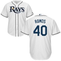 Tampa Bay Rays #40 Wilson Ramos White Cool Base Stitched Youth MLB Jersey