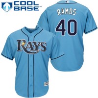 Tampa Bay Rays #40 Wilson Ramos Light Blue Cool Base Stitched Youth MLB Jersey