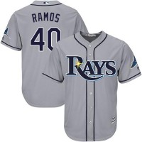Tampa Bay Rays #40 Wilson Ramos Grey Cool Base Stitched Youth MLB Jersey
