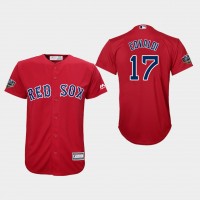 Boston Red Sox #17 Nathan Eovaldi Red Cool Base 2018 World Series Stitched Youth MLB Jersey