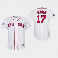 Boston Red Sox #17 Nathan Eovaldi White Cool Base 2018 World Series Stitched Youth MLB Jersey