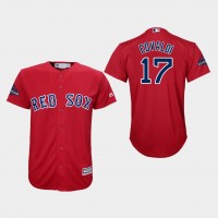 Boston Red Sox #17 Nathan Eovaldi Red Cool Base 2018 World Series Champions Stitched Youth MLB Jersey