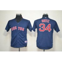 Boston Red Sox #34 David Ortiz Dark Blue Cool Base Stitched Youth MLB Jersey