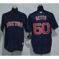 Boston Red Sox #50 Mookie Betts Dark Blue Cool Base Stitched Youth MLB Jersey