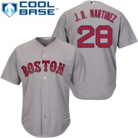 Boston Red Sox #28 J. D. Martinez Grey Cool Base Stitched Youth MLB Jersey