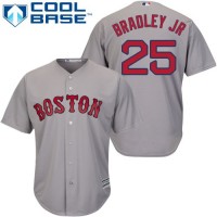 Boston Red Sox #25 Jackie Bradley Jr Grey Cool Base Stitched Youth MLB Jersey
