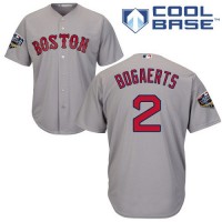Boston Red Sox #2 Xander Bogaerts Grey Cool Base 2018 World Series Stitched Youth MLB Jersey