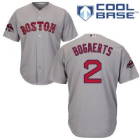 Boston Red Sox #2 Xander Bogaerts Grey Cool Base 2018 World Series Champions Stitched Youth MLB Jersey