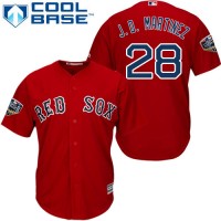 Boston Red Sox #28 J. D. Martinez Red Cool Base 2018 World Series Stitched Youth MLB Jersey