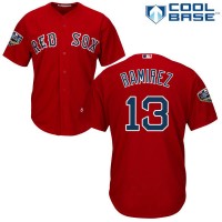 Boston Red Sox #13 Hanley Ramirez Red Cool Base 2018 World Series Stitched Youth MLB Jersey