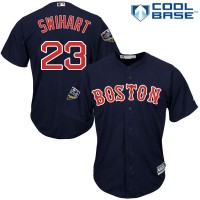 Boston Red Sox #23 Blake Swihart Navy Blue Cool Base 2018 World Series Stitched Youth MLB Jersey