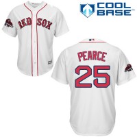Boston Red Sox #25 Steve Pearce White Cool Base 2018 World Series Champions Stitched Youth MLB Jersey