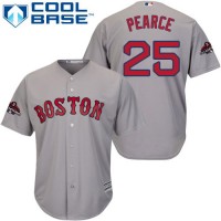 Boston Red Sox #25 Steve Pearce Grey Cool Base 2018 World Series Champions Stitched Youth MLB Jersey