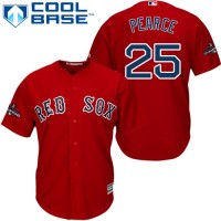 Boston Red Sox #25 Steve Pearce Red Cool Base 2018 World Series Champions Stitched Youth MLB Jersey
