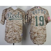 Cincinnati Reds #19 Joey Votto Camo Cool Base Stitched Youth MLB Jersey