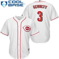 Cincinnati Reds #3 Scooter Gennett White Cool Base Stitched Youth MLB Jersey