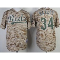 Cincinnati Reds #34 Homer Bailey Camo Cool Base Stitched Youth MLB Jersey