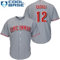 Cincinnati Reds #12 Curt Casali Grey New Cool Base Stitched Youth MLB Jersey