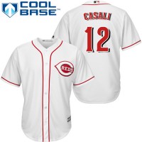Cincinnati Reds #12 Curt Casali White New Cool Base Stitched Youth MLB Jersey