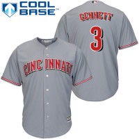 Cincinnati Reds #3 Scooter Gennett Grey Cool Base Stitched Youth MLB Jersey