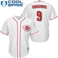 Cincinnati Reds #9 Mike Moustakas White New Cool Base Stitched Youth MLB Jersey