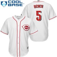 Cincinnati Reds #5 Johnny Bench White Cool Base Stitched Youth MLB Jersey