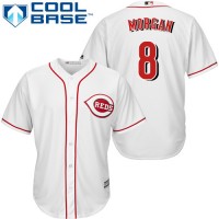 Cincinnati Reds #8 Joe Morgan White Cool Base Stitched Youth MLB Jersey