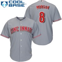 Cincinnati Reds #8 Joe Morgan Grey Cool Base Stitched Youth MLB Jersey