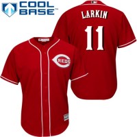 Cincinnati Reds #11 Barry Larkin Red Cool Base Stitched Youth MLB Jersey