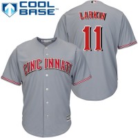 Cincinnati Reds #11 Barry Larkin Grey Cool Base Stitched Youth MLB Jersey