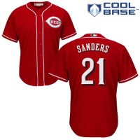 Cincinnati Reds #21 Reggie Sanders Red Cool Base Stitched Youth MLB Jersey